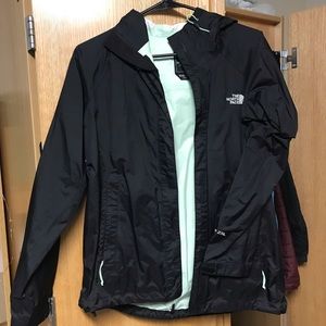 Black north face rain jacket !!